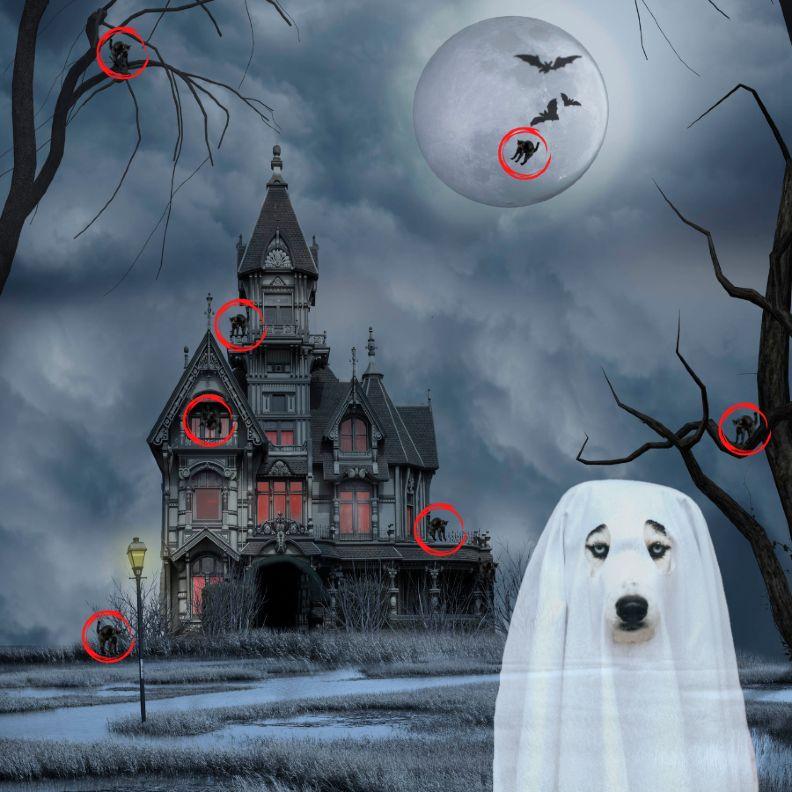 A Halloween themed brainteaser with answers revealed