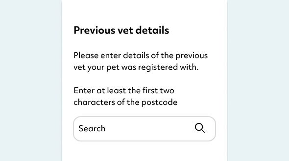 how to make a pet insurance claim previous vet details